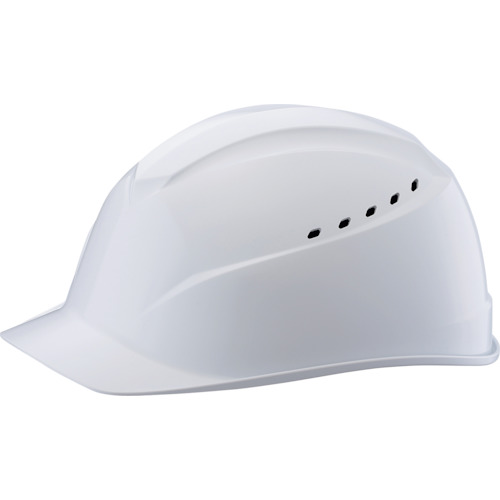 【TRUSCO】タニザワ　エアライトＳ搭載ヘルメット（アメリカンタイプ・溝付・通気孔付）　帽体色：白